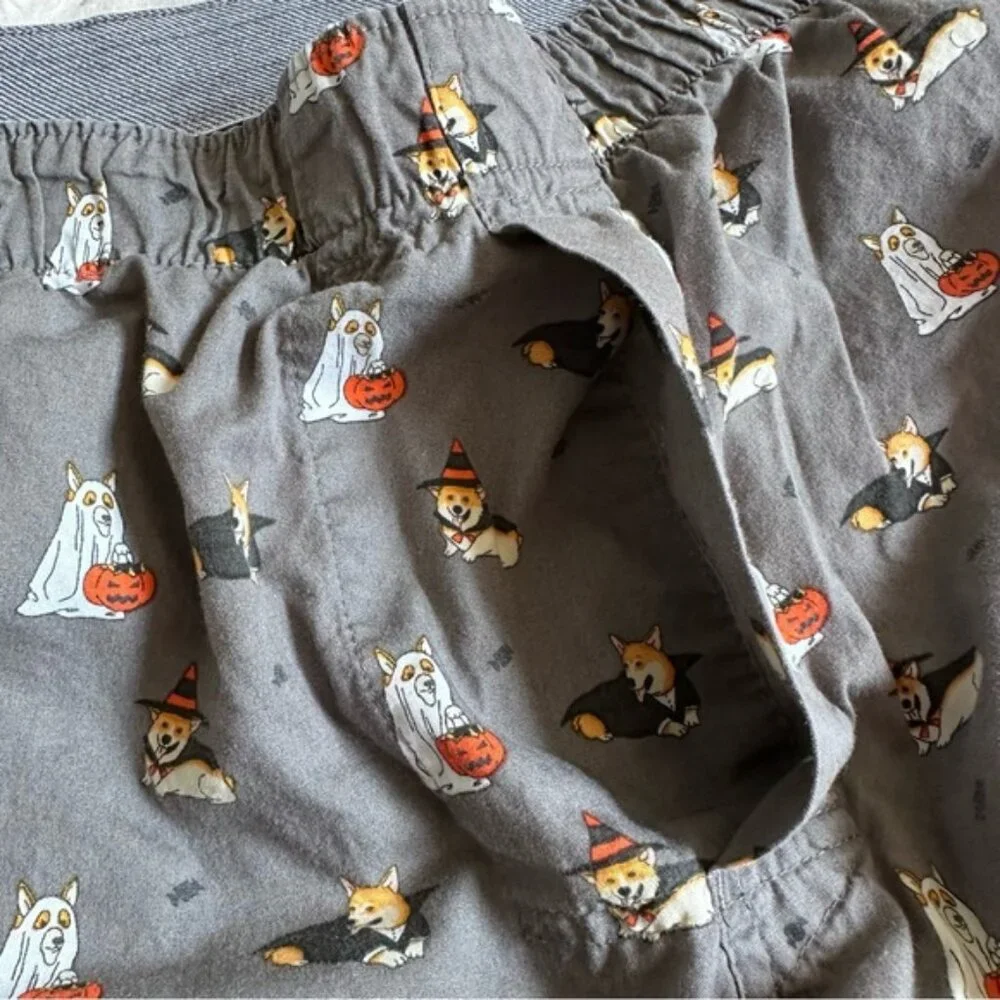 J. CREW | Printed Boxers Corgi Grey Dogs Halloween Underwear | Size Extra Large